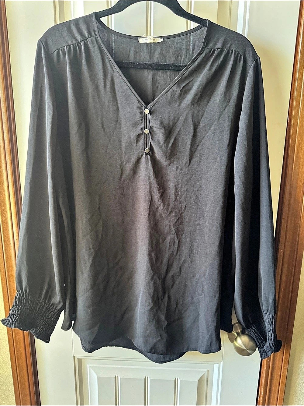 maurices Black Long Sleeve Blouse Like New